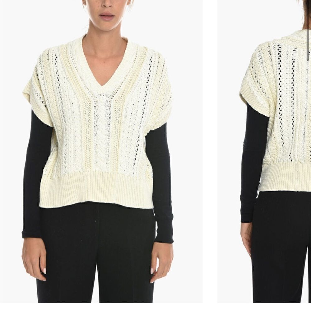 $350 RAG & BONE V-NECK SLEEVELESS JOLIE SWEATER NWT XL